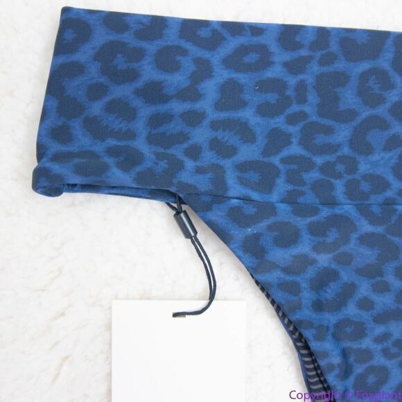 NEW Acacia Mateo bikini bottom‎ leopard animal print blue Amur, M - Picture 12 of 16